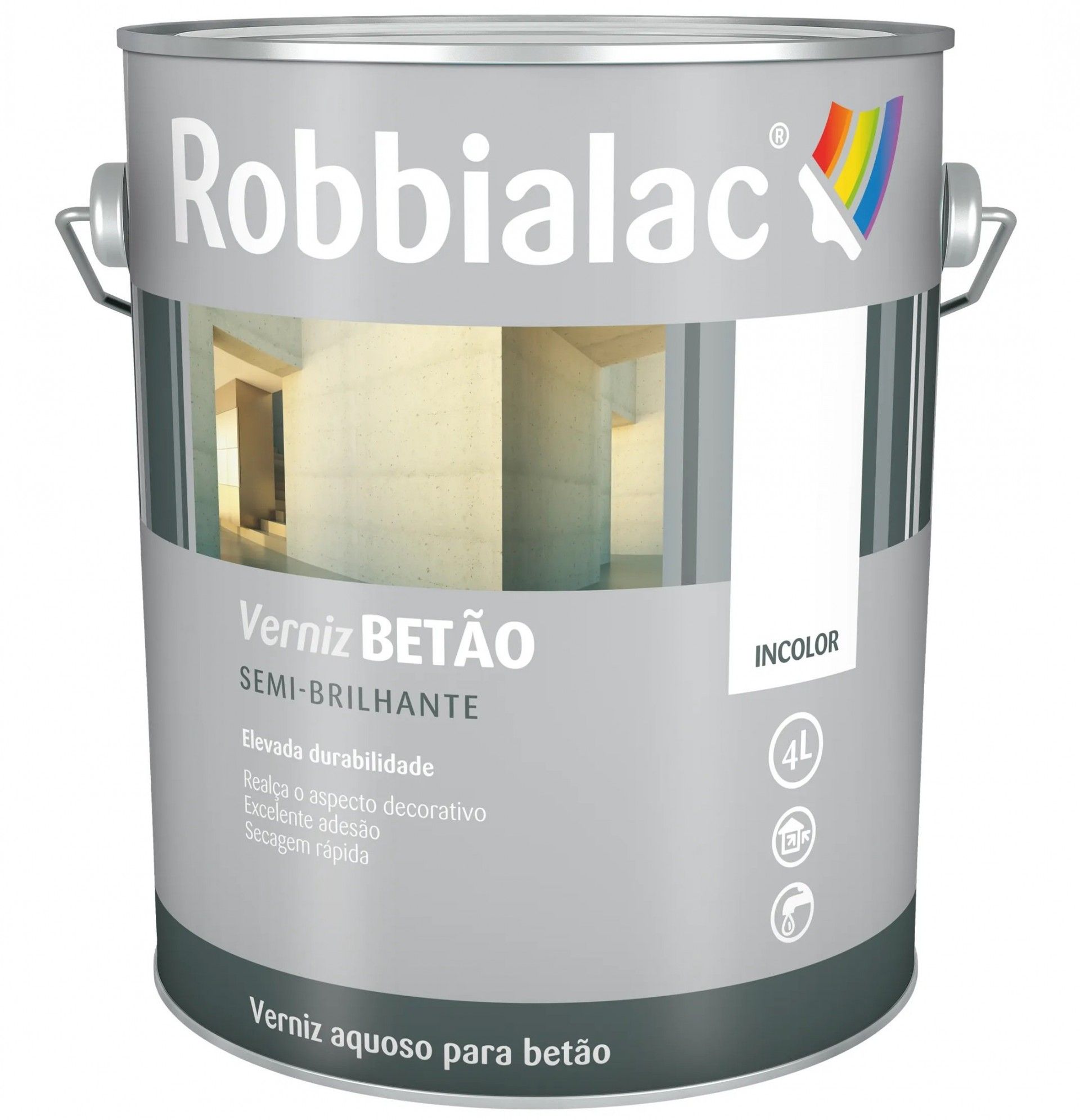 Verniz betão incolor 4L semi-mate refª Z051-0001 Robbialac