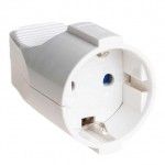 Ficha f�mea 16A branca Schuko ref� XX-507BN AIGOSTAR