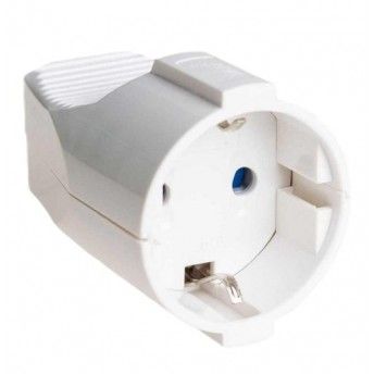 Ficha f�mea 16A branca Schuko ref� XX-507BN AIGOSTAR