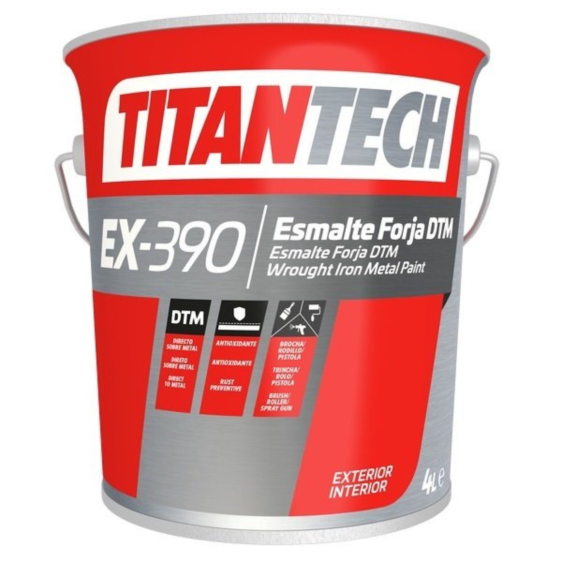 Esmalte EX-390 DTM Forja Cinzento aço 4L refª X39020204 TITAN