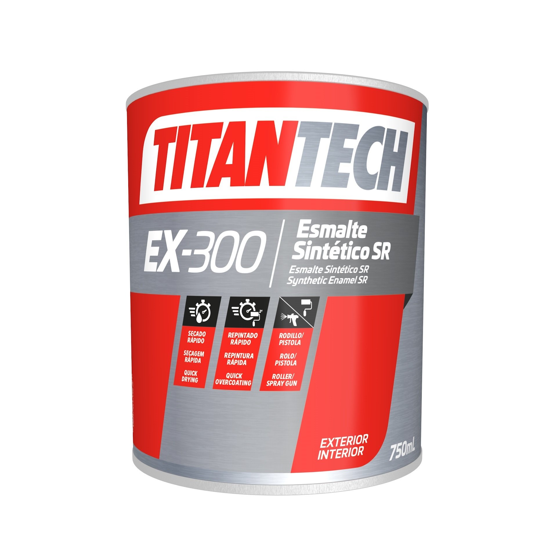 ESMALTE SINTETICO EX-300 BRANCO BRILHANTE 0.75L X30956634 TITAN
