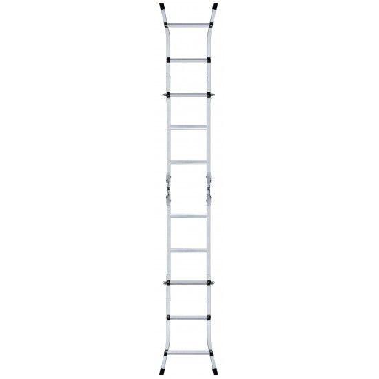 ESCADA TELESCPICA MULTIUSOS 5+5 ALUMINIO 5.10M REF WK700120 WERKU