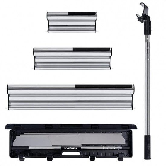 Kit espátulas inox (300/500/800mm) c/cabo telescópico refª WK602540  WERKU Kit espátulas inox (300/500/800mm) c/cabo telescópico refª WK602540  WERKU