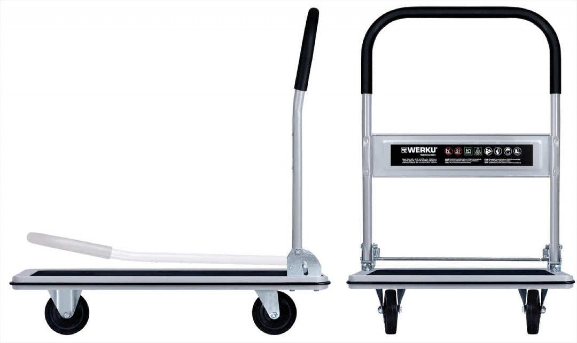 Carro Plataforma Porta-Cargas 300 Kg 910x610mm refª WK602320 Werku