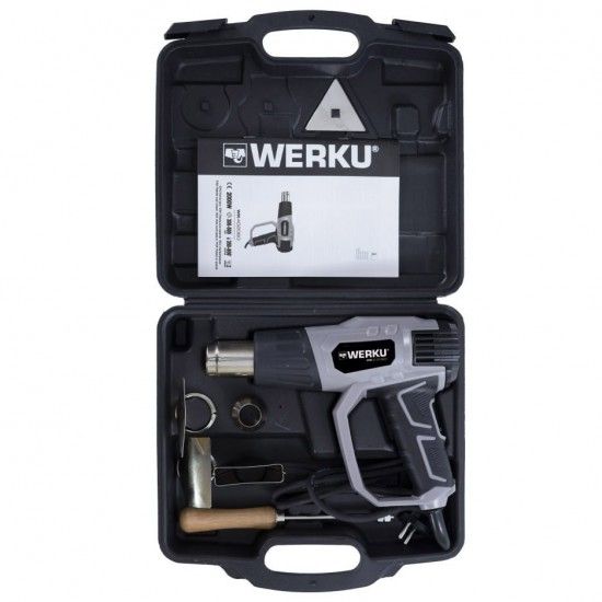 Pistola ar quente 2000W 350-600º refª WK402060 Werku Pistola ar quente 2000W 350-600º refª WK402060 Werku