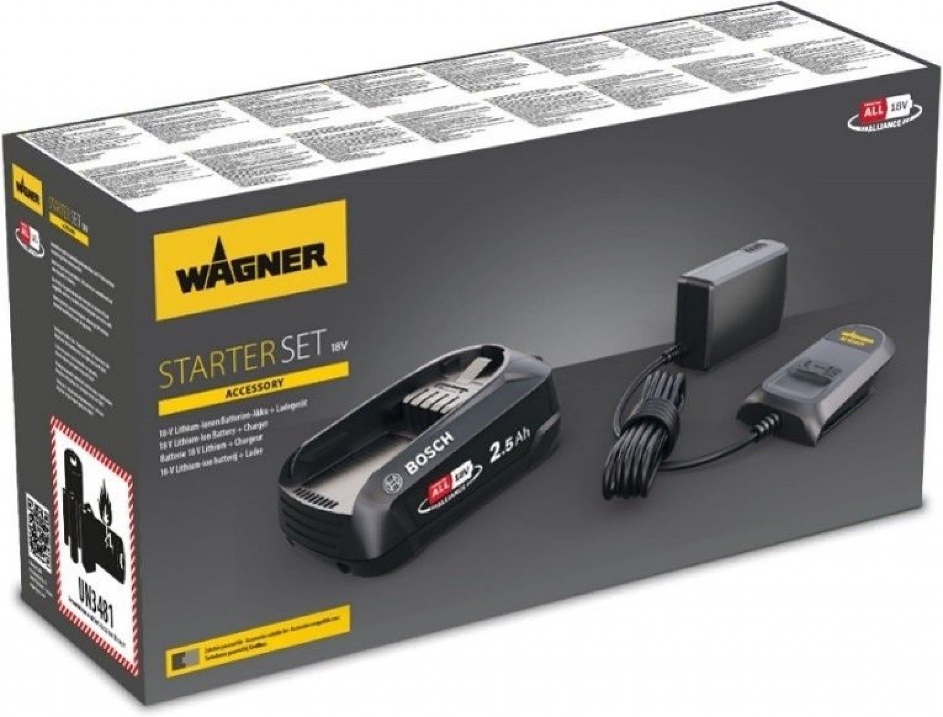 Carregador e bateria 18V FURNO550 E W600 refª WG-2448616 WAGNER