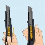 Cortador auto-retrátil com lâminas sk5 refª VIX18AA VITO Cortador auto-retrátil com lâminas sk5 refª VIX18AA VITO