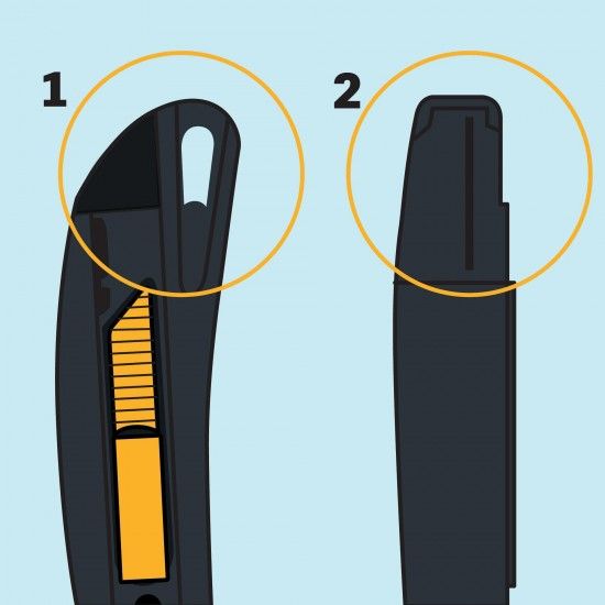 Cortador auto-retrátil com lâminas sk5 refª VIX18AA VITO Cortador auto-retrátil com lâminas sk5 refª VIX18AA VITO