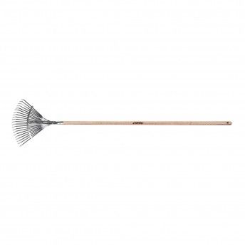 Vassoura de relva regulvel zincada com cabo de madeira ref VIVRZR21CM VITO