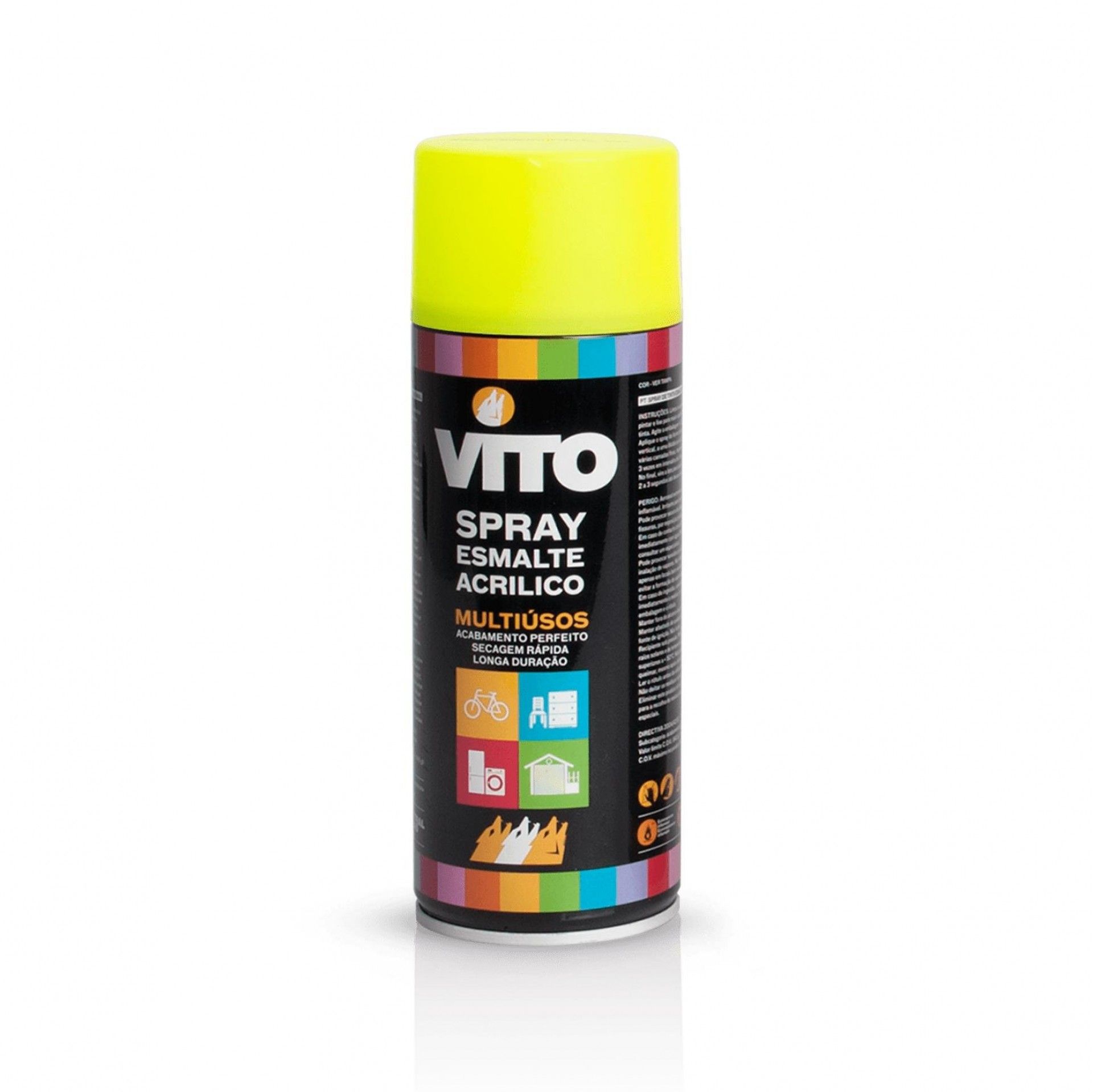 Tinta acrílica em spray fluorescente amarelo refª VITSAFAM VITO