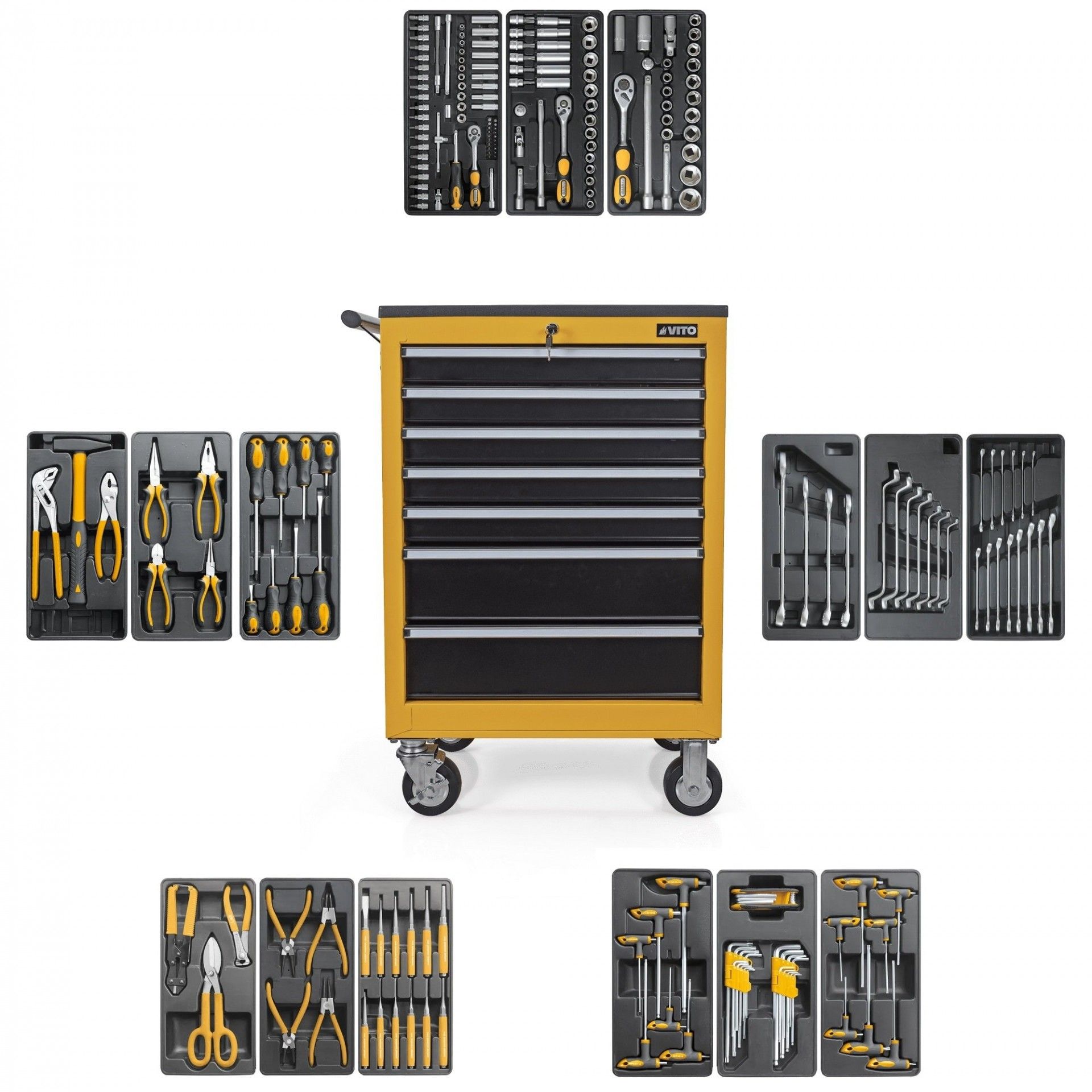 Carrinho c/ferramentas 7 gavetas refª VITF5G VITO