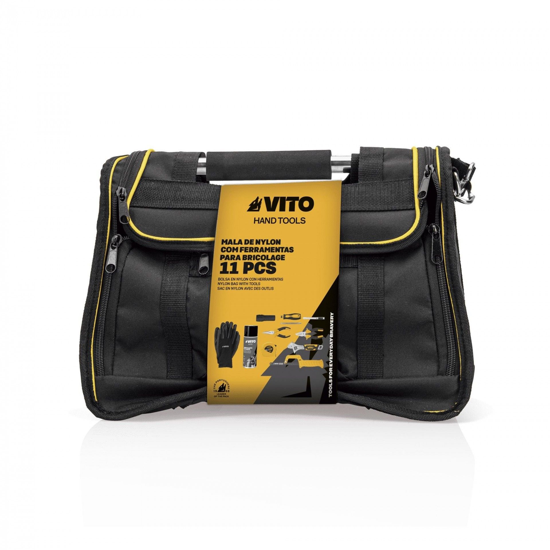 Mala em nylon com ferramentas para bricolage - 11 peças refª VIMNFB11 VITO