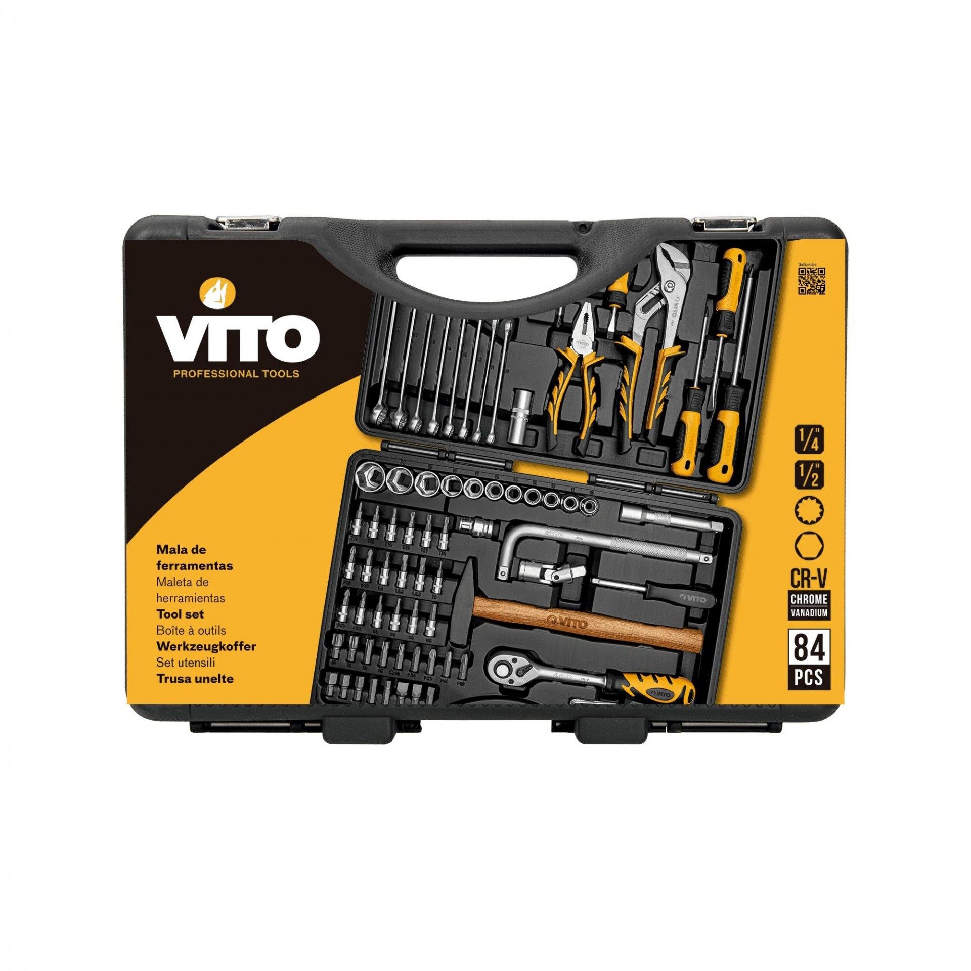 Mala de ferramentas - 84 peças refª VIMF84 VITO