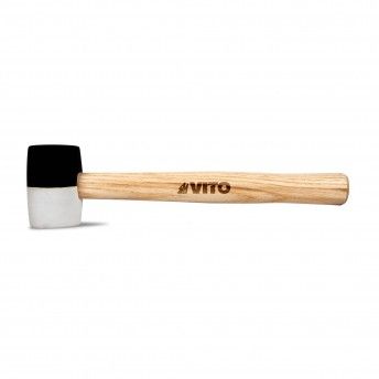 Mao com borracha branca-preta ref VIMBBP250 VITO