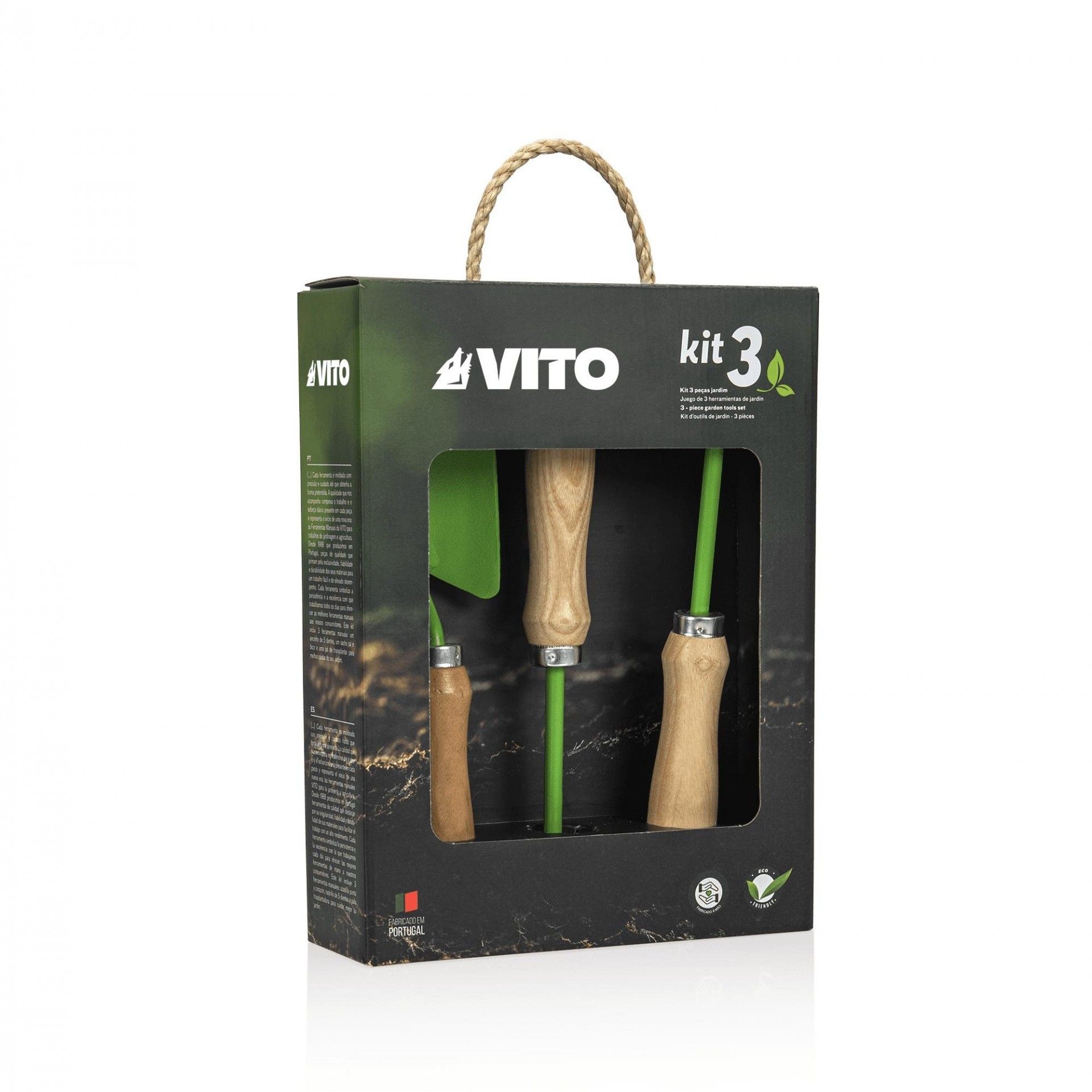 Kit jardim 3 peças em aço refª VIKJ3C VITO