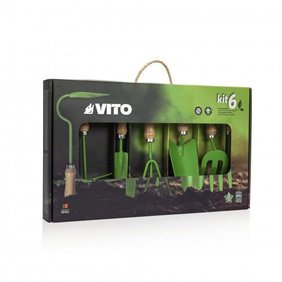 Kit jardim 6 peas em ao ref VIKJ6C VITO