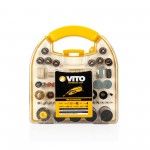 Conjunto de 186 acessrios para mini ferramenta multifunes ref VIK186A VITO