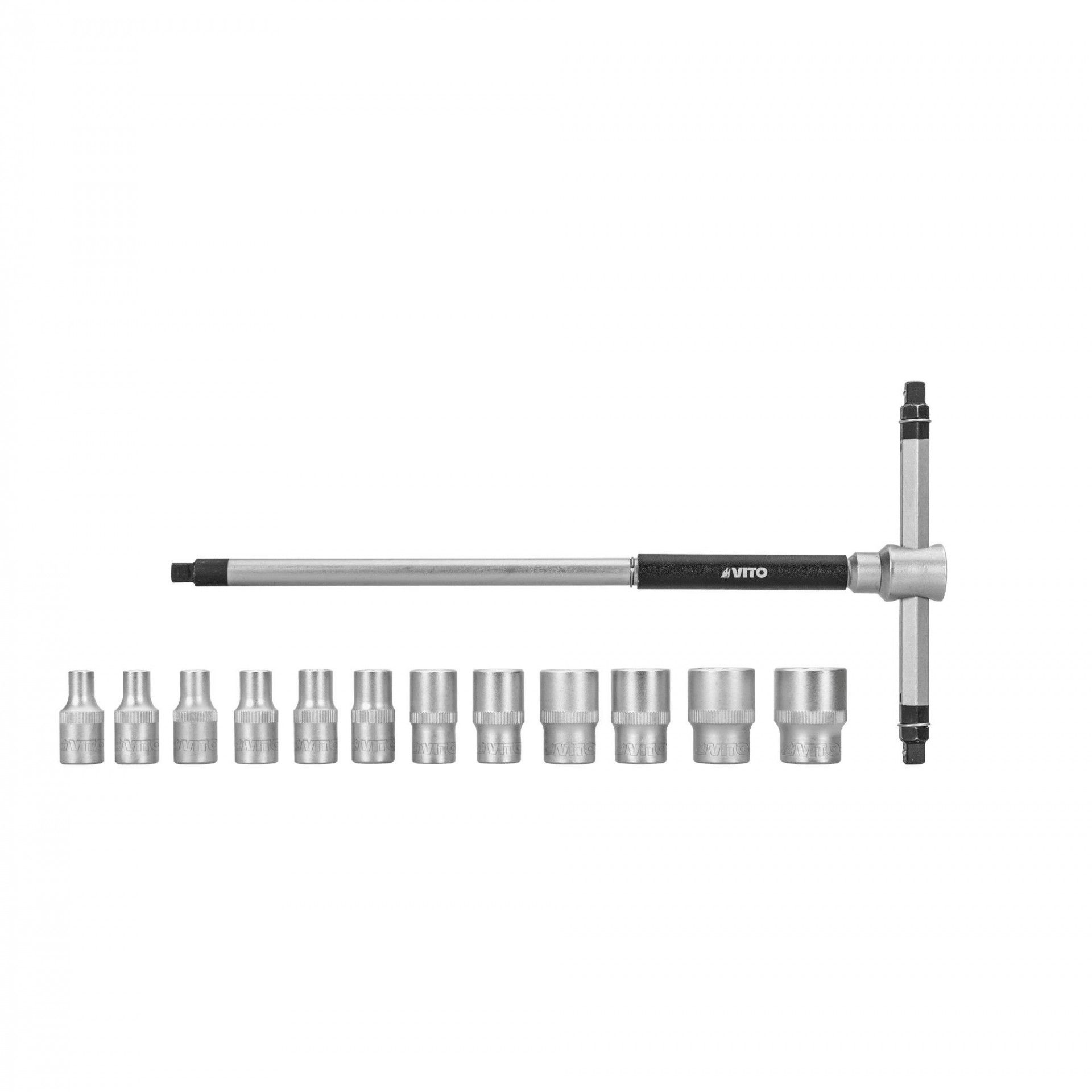 Jogo de chaves com "t" deslizante refª VIJT1413 VITO