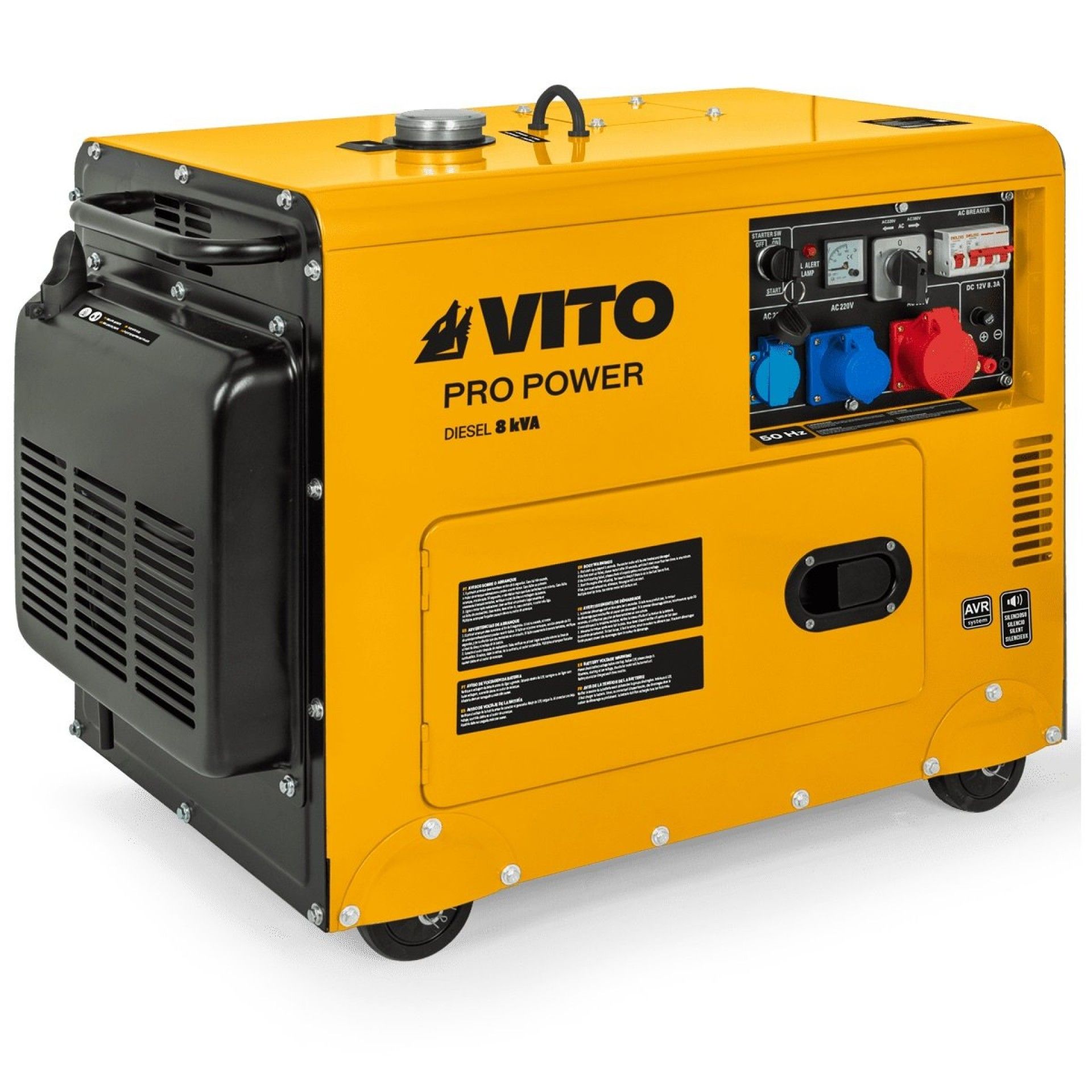 Gerador 8KVA electric diesel silencioso trifásico refª VIGD8ST VITO