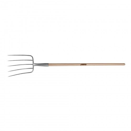 Forquilha 5 dentes cabo madeira ref VIFD5CM VITO
