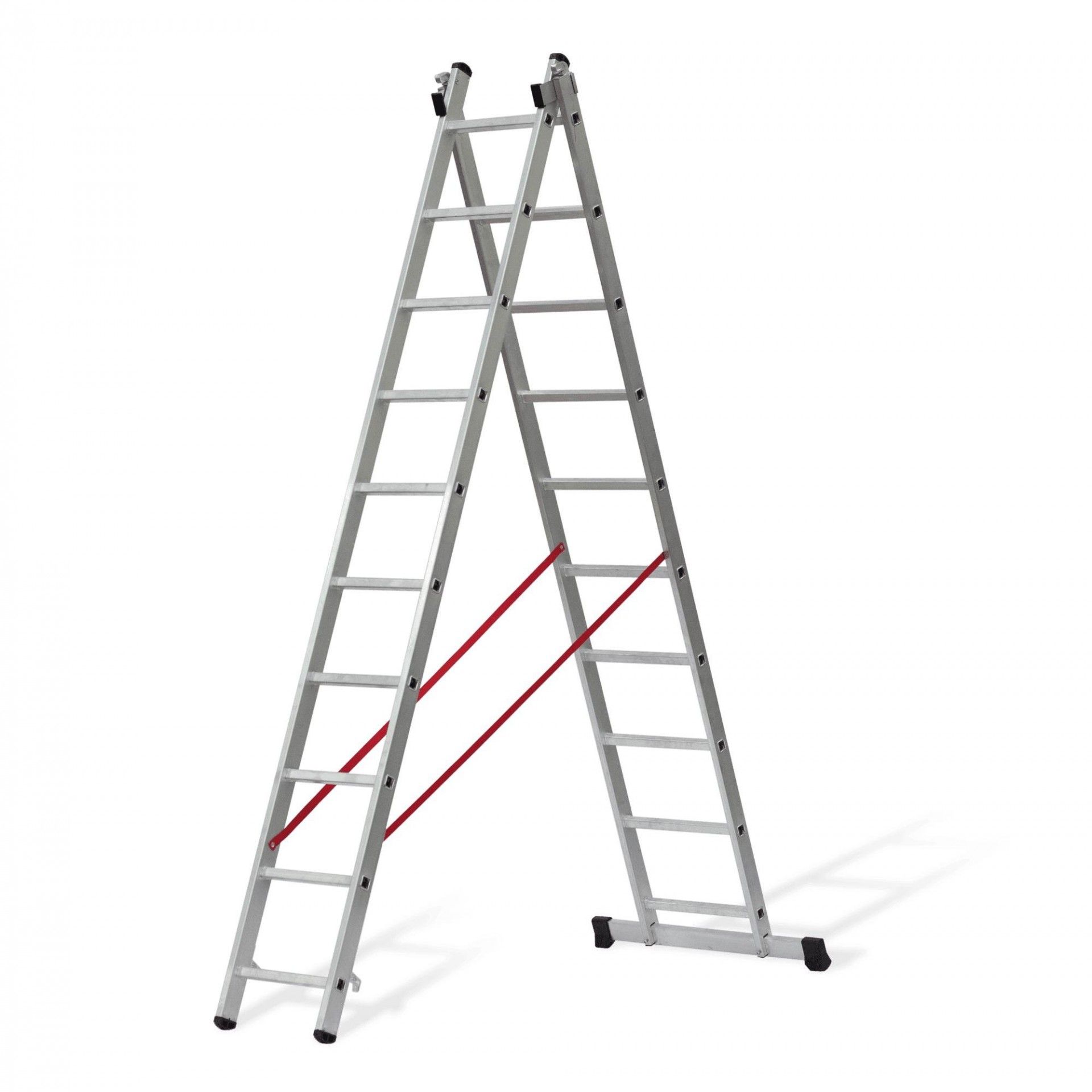 Escada dupla degrau quadrado 2x5 m refª VIEDQ5 VITO