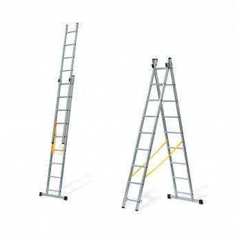 Escada dupla degrau quadrado 2x3,5 m ref� VIEDQ35 VITO