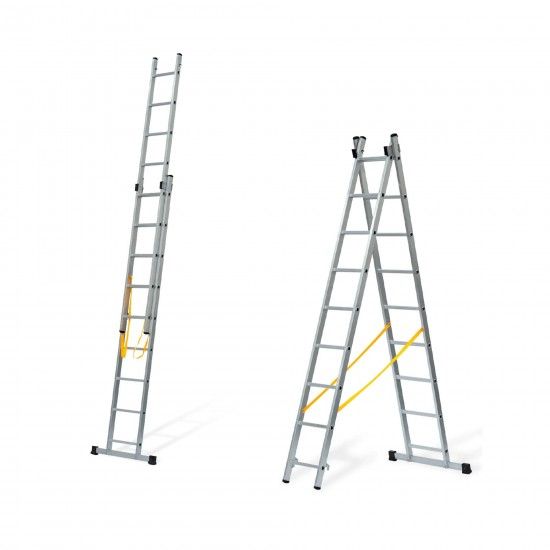 Escada dupla degrau quadrado 2x3,5 m ref� VIEDQ35 VITO