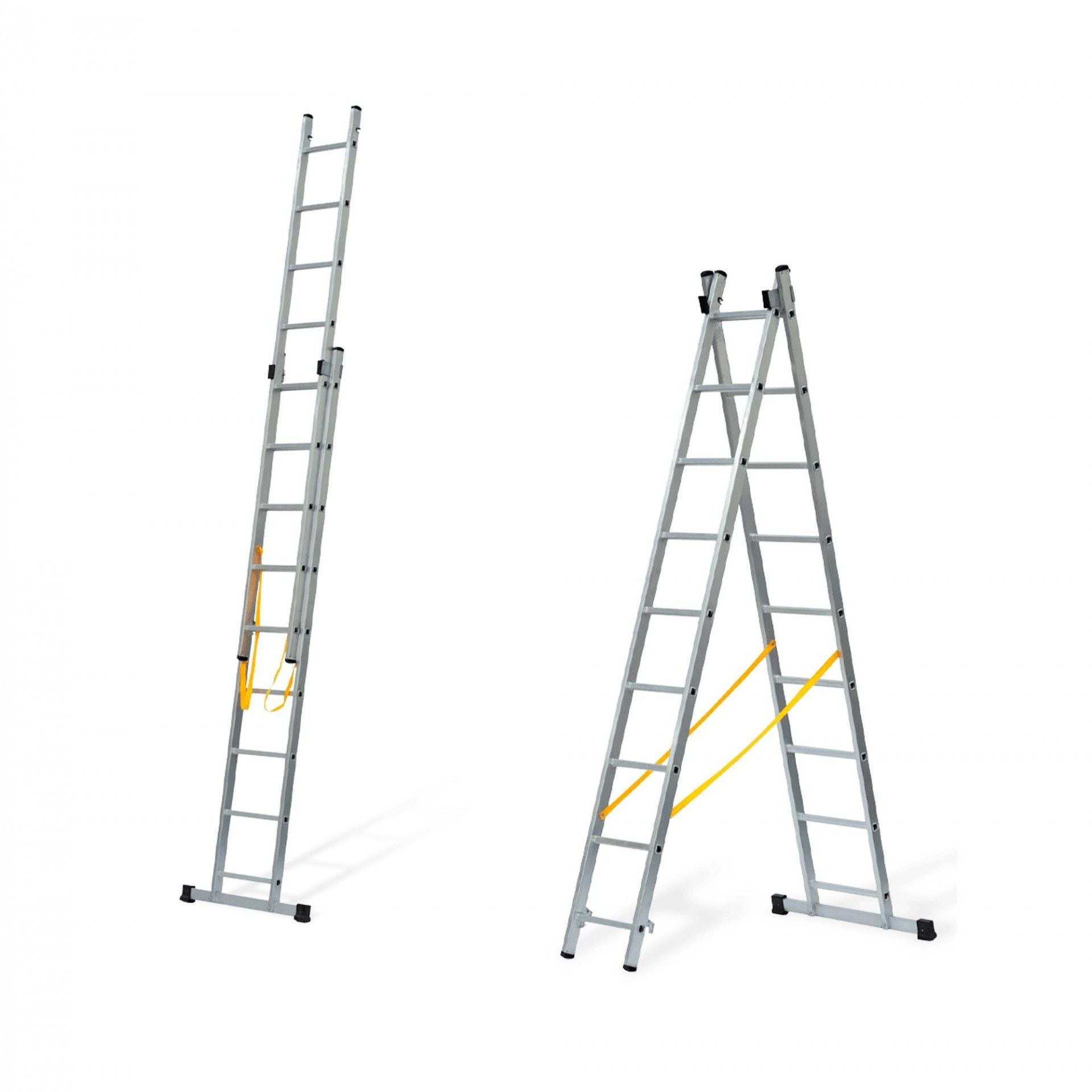 Escada dupla degrau quadrado 2x3,5 m refª VIEDQ35 VITO