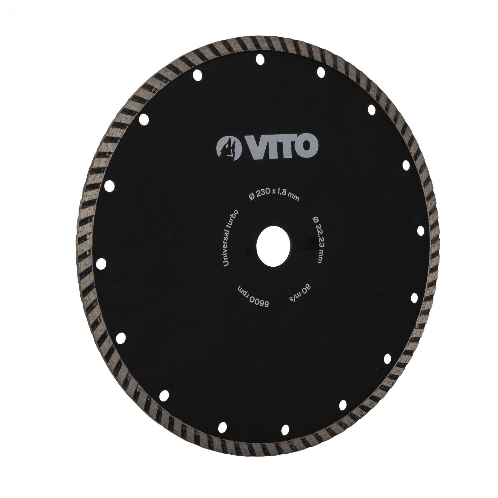 Disco diamantado universal turbo 230mm refª VIDT230 VITO