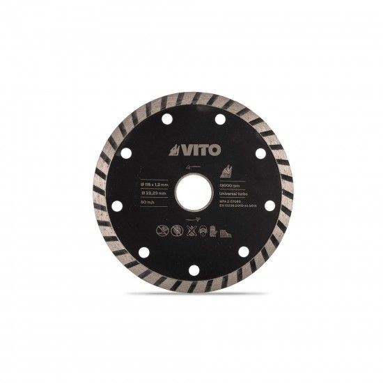 Disco diamantado universal turbo 230mm ref VIDT230 VITO