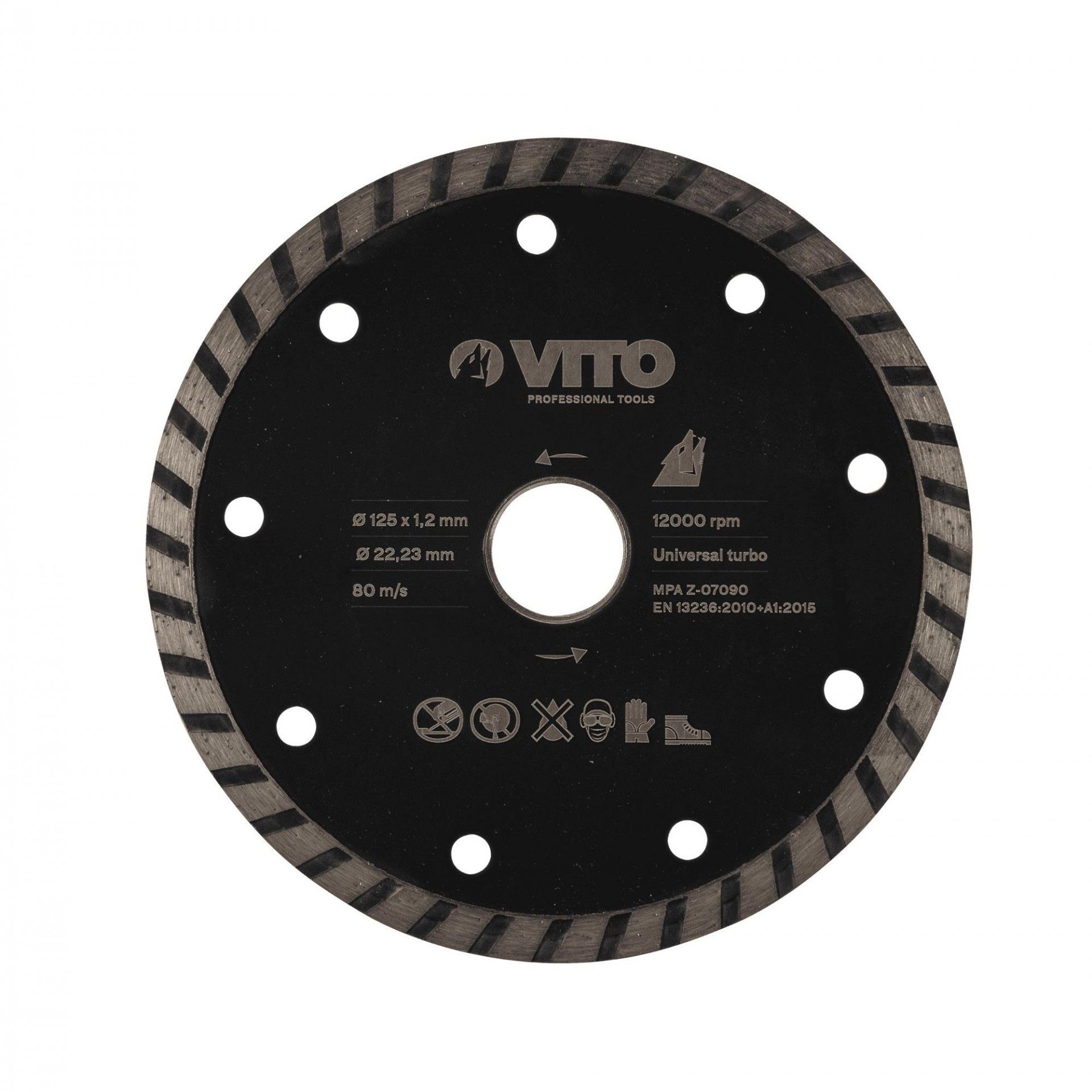 Disco diamantado universal turbo 125mm refª VIDT125 VITO