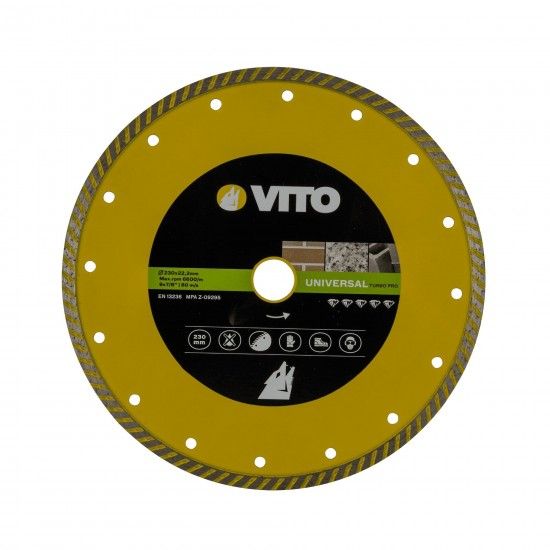 Disco diamantado universal turbo pro 115mm refª VIDT115P VITO Disco diamantado universal turbo pro 115mm refª VIDT115P VITO