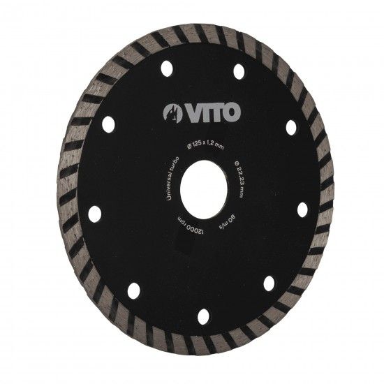 Disco diamantado universal turbo 125mm refª VIDT125 VITO Disco diamantado universal turbo 125mm refª VIDT125 VITO