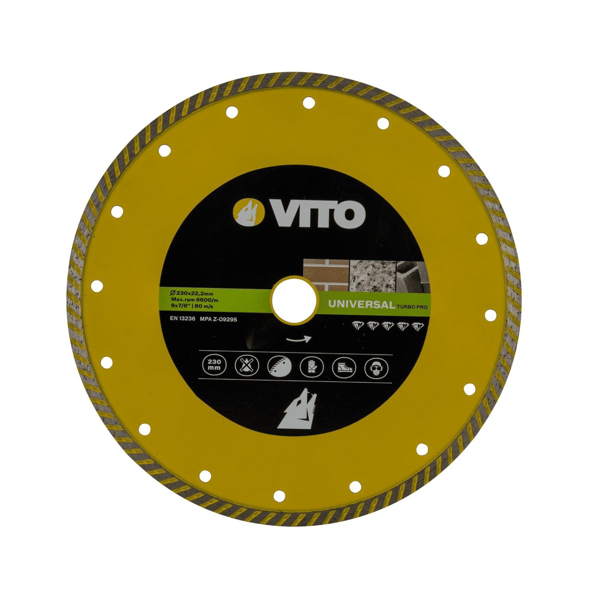 Disco diamantado universal turbo pro 115mm refª VIDT115P VITO