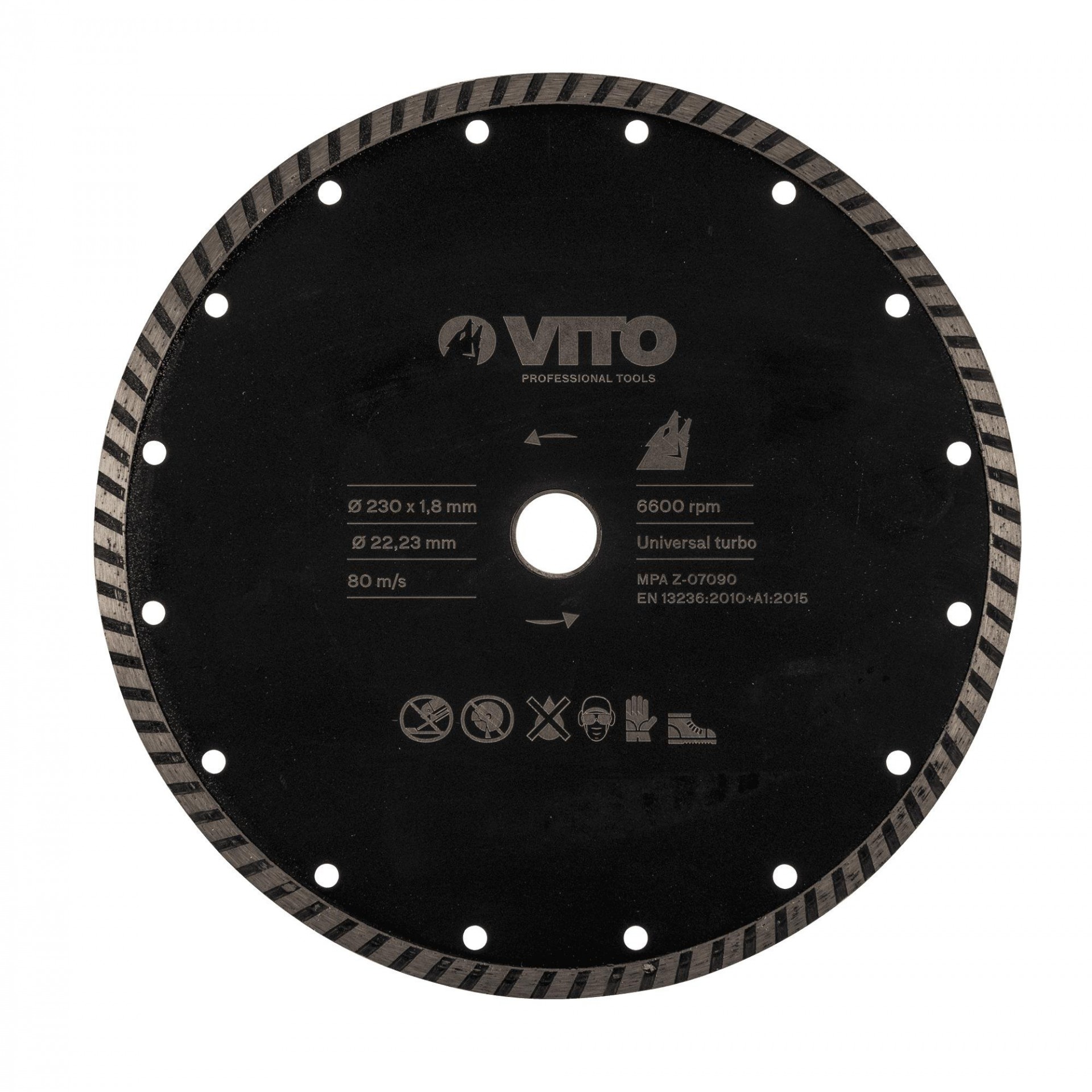 Disco diamantado universal turbo 125mm refª VIDT125 VITO