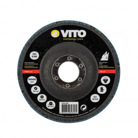 Disco lamelado zircónio refª VIDL60 VITO Disco lamelado zircónio refª VIDL60 VITO