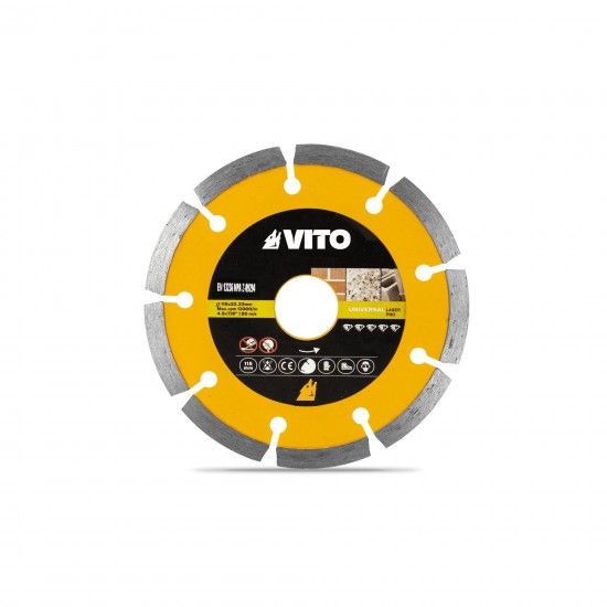 Disco diamantado segmentado universal pro 230mm ref VIDL230P VITO