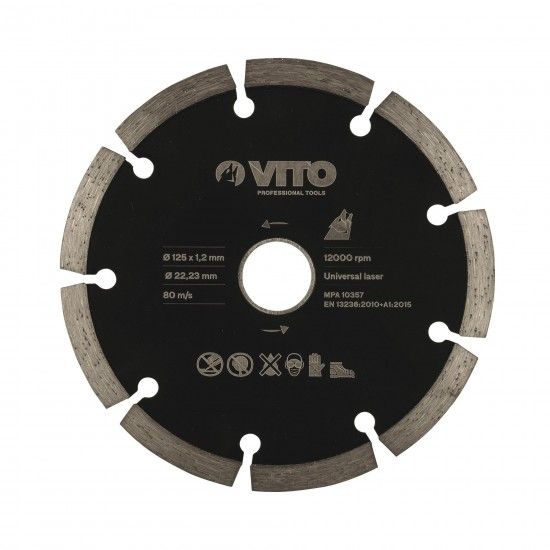 Disco diamantado segmentado universal 115mm ref� VIDL115 VITO