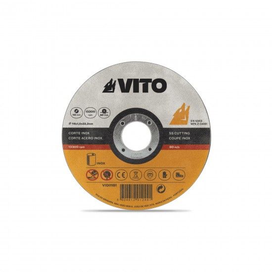 Disco corte inox 230mm ref VIDI230 VITO