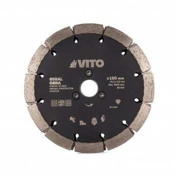 Disco diamantado segmentado geral obra pro 3 em 1 150mm ref� VIDGOP3150 VITO