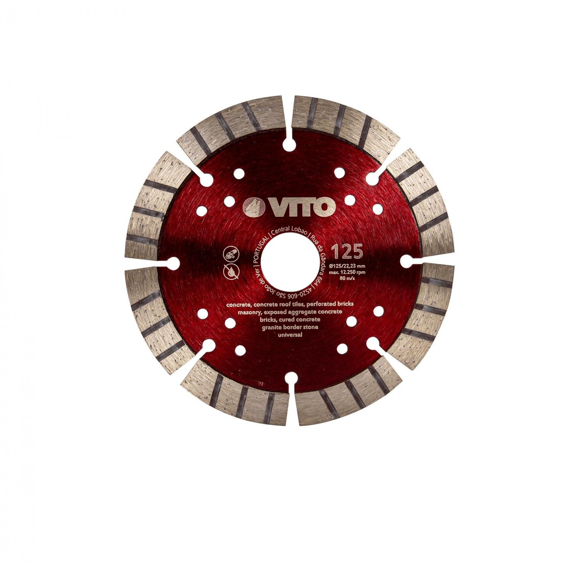 Disco diamantado segmentado geral obra pro 230mm refª VIDGOP230 VITO