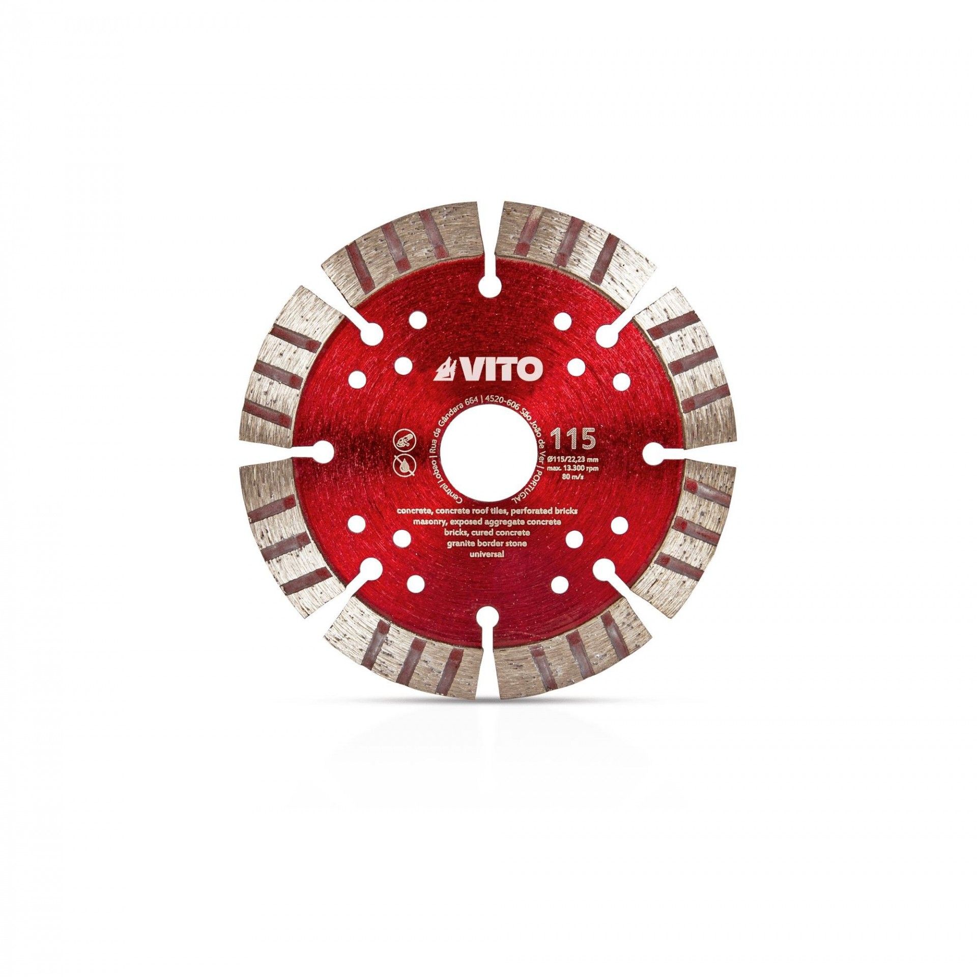Disco diamantado segmentado geral obra pro 230mm refª VIDGOP230 VITO
