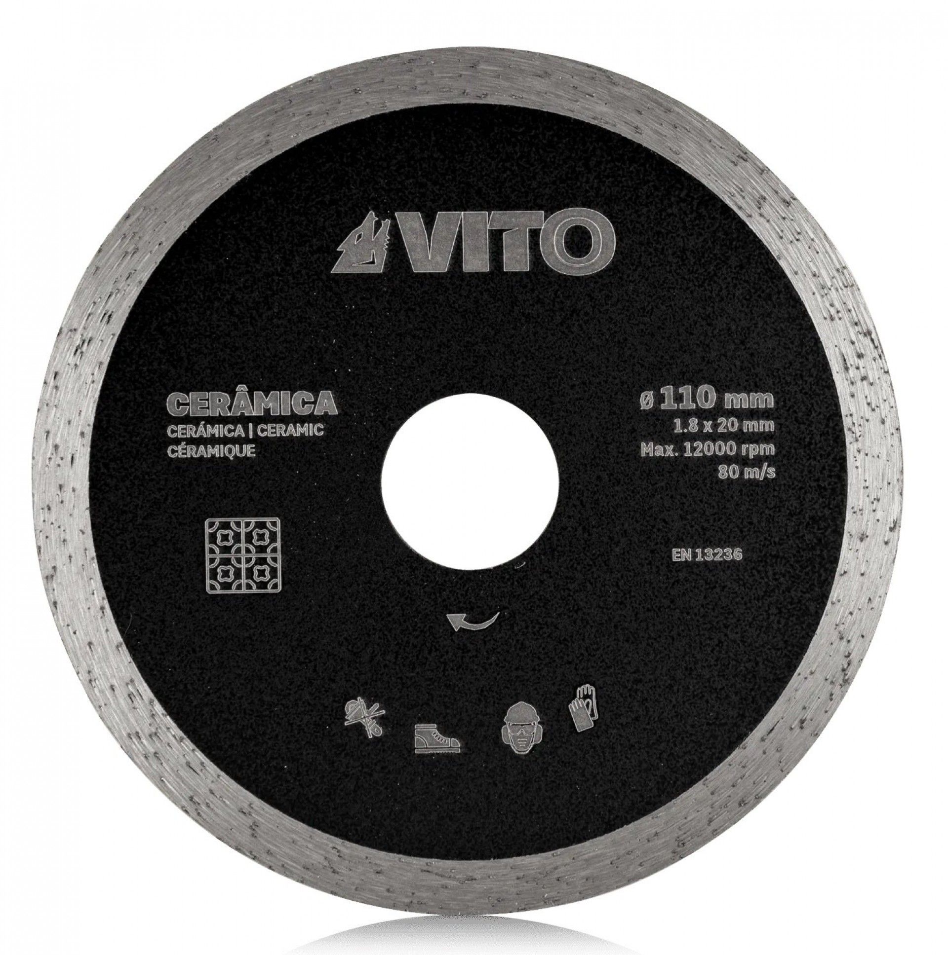 Disco diamantado corte cerâmica humido 110mm refª VIDCC110 VITO
