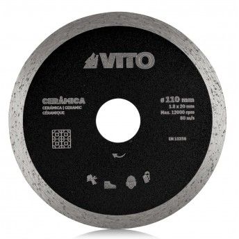 Disco diamantado corte cermica humido 110mm ref VIDCC110 VITO