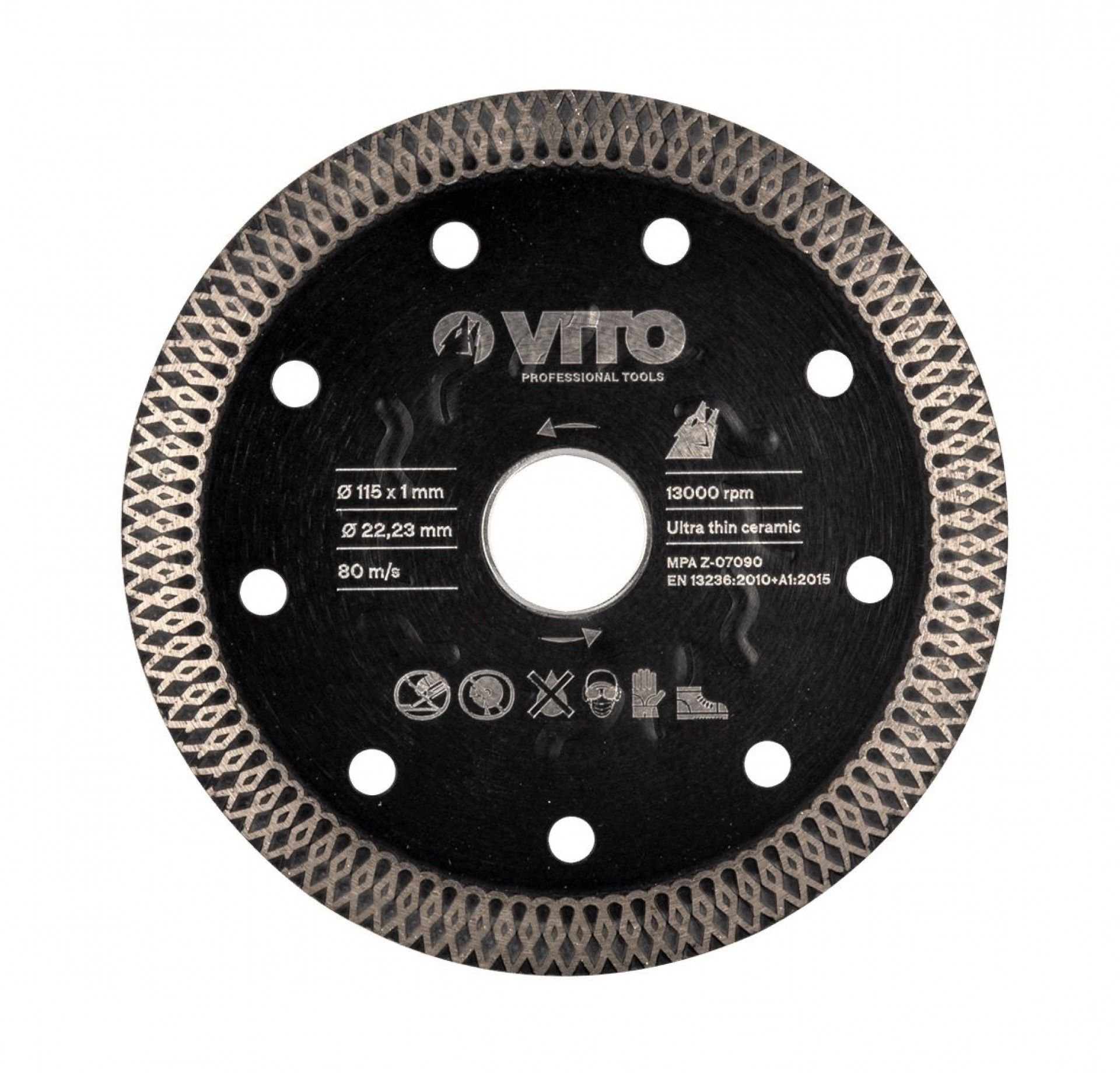 Disco cerâmica ultra fino 115mm refª VIDCC115 VITO