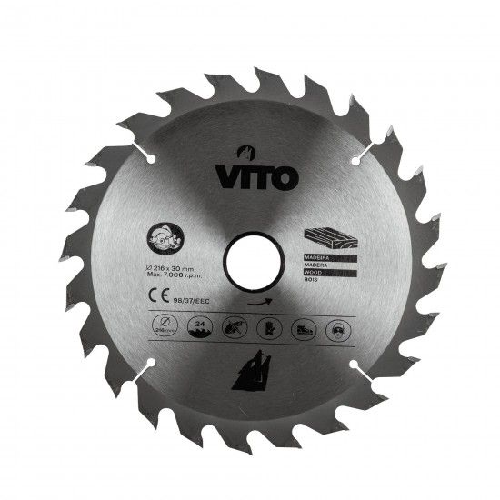 Disco pastilhado corte madeira para serra circular ref� VIDC250 VITO