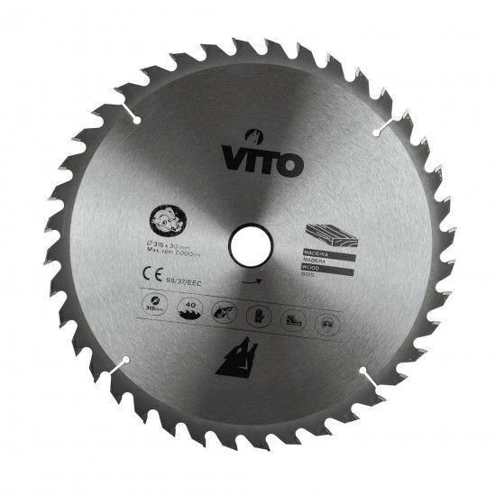 Disco pastilhado corte madeira para serra circular ref� VIDC250 VITO