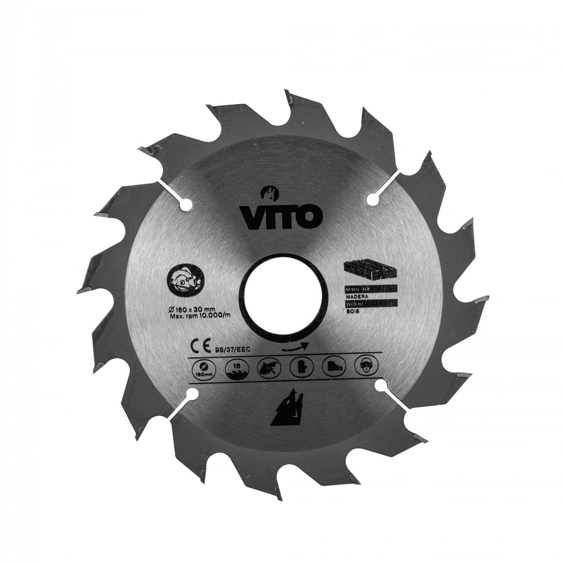 Disco pastilhado corte madeira para serra circular refª VIDC160 VITO