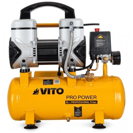 Compressor silencioso 8L 8bar 1.5Hp ref VICSOS8 VITO