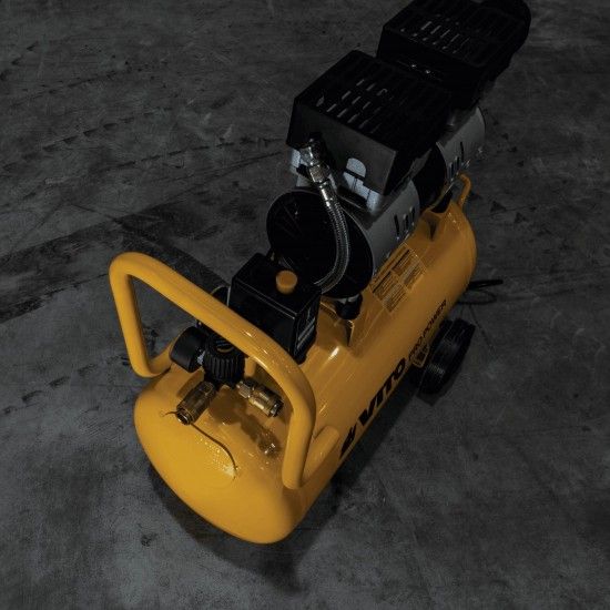 Compressor sem leo silencioso 6lt 8 bar 0.7hp ref VICSOS6 VITO